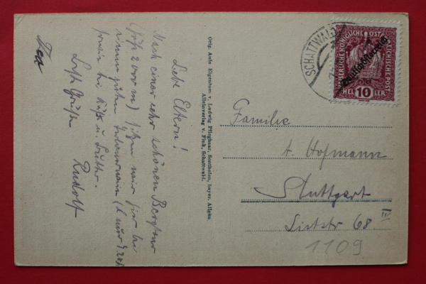 Postcard PC Schattwald / 1910